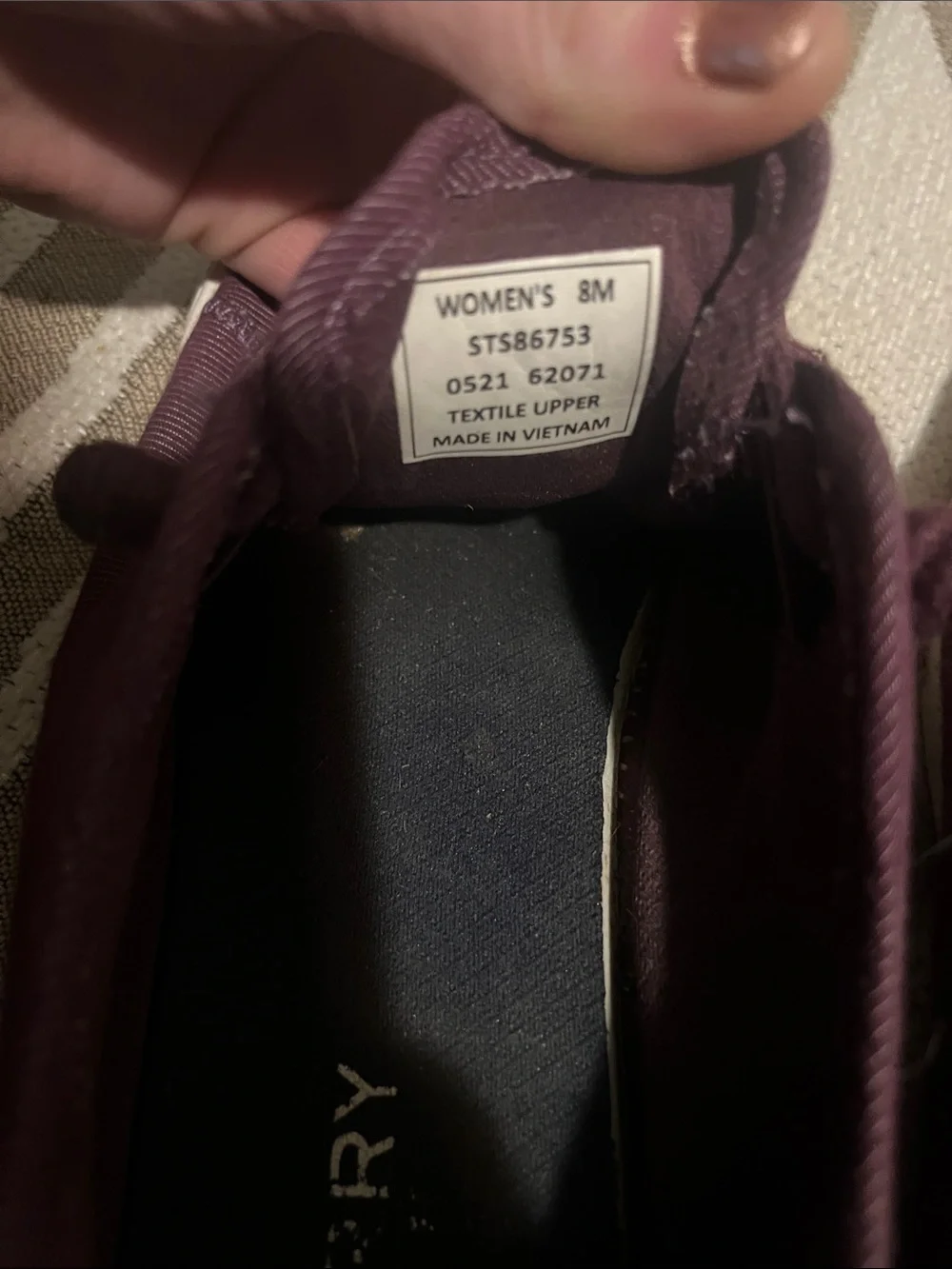Sperry Men's Low-Top Boat Sneakers in Deep Plum with White Soles
